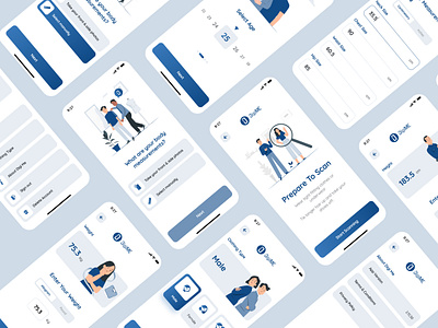 Size & Fit Mobile App app app design dribbble figma fit fitness health height measure measurement minimal mobile mobile app product design size ui ui ux ux weight width