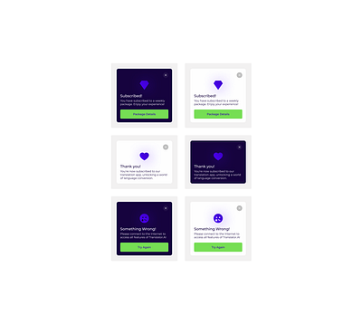 Translator.AI Dark & Light Modals ai ai app app apple clean dark language light mobile app modal modals mode modern neon pop up popup product translate ui
