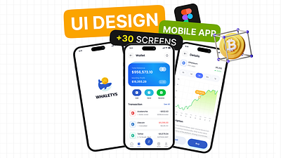 Crypto Wallet Mobile App UI-UX Design for StartUp app branding design graphic design illustration logo typography ui ux vector