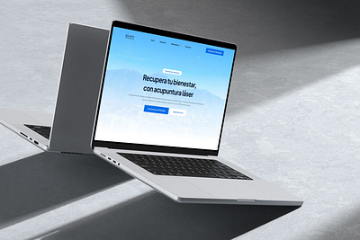 Aliviarte caracas design landing laptop medical mockup ui ux webapp wordpress