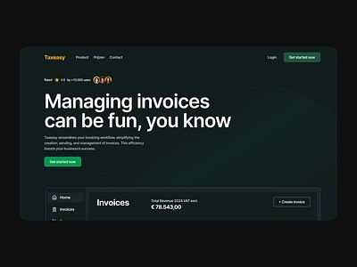 Invoicing SaaS Hero Section branding design graphic design invoice landing page saas tax ui ux web design webdesign website website design
