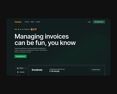 Invoicing SaaS Hero Section branding design graphic design invoice landing page saas tax ui ux web design webdesign website website design