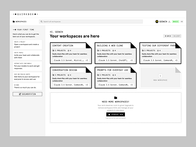 Your workspaces app design enterprise design technical ui ux