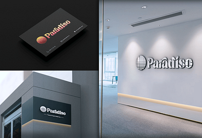 Company Mockup "Paradiso" 3d animation branding businesscard businesss card company glass graphic design logo mockup mockups motion graphics ui