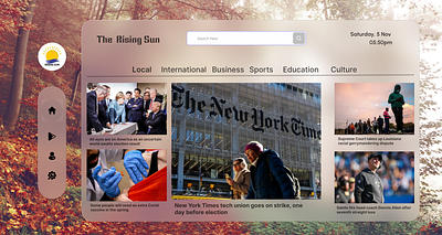 News Website Interface Design by using special UI ui