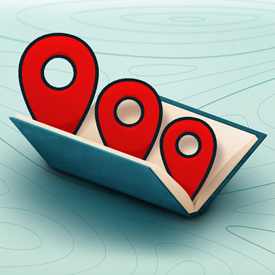 Atlas app atlas book design graphic design illustration location map