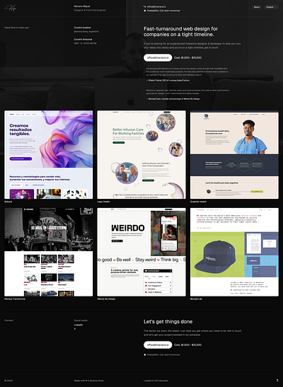 2024 Portfolio Website design grid nextjs portfolio web design web development