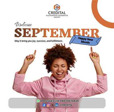 Happy New Month Social Media Design graphic design