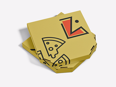 L / Lino Pizza busness food icon l lettermark letter l logo pizza pizza shop restaurant slices snacks yummy