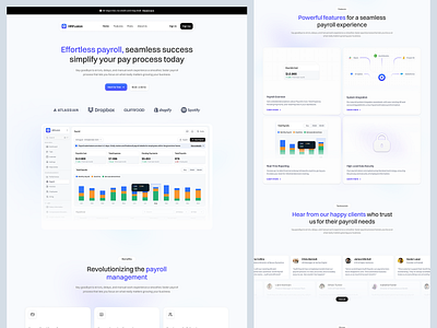 SaaS | HR Fusion | Provides HR solutons app landing page mobile app saas ui uiux ux web app web design