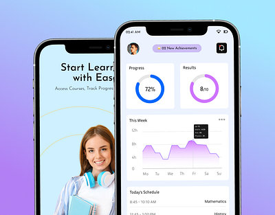 Learning Mobile App business design edtech edtech app education figma learning mobile app online education product design school ui ui design uiux