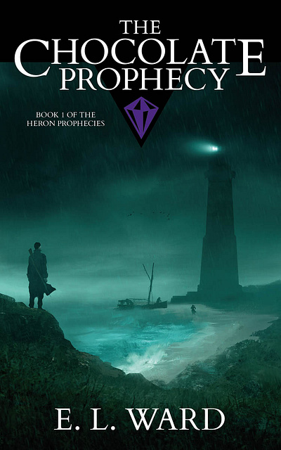 The Chocolate Prophecy (Heron Prophecies Book 1) 2dart book artworks bookcover commercial commission coverart coverdesign design digitalillustration environmentart graphic design graphicdesign illustration lighthouse project sea ship thechocolateprofecy