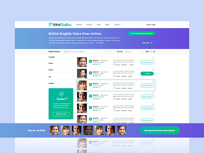 Voicecrafters design interface website design