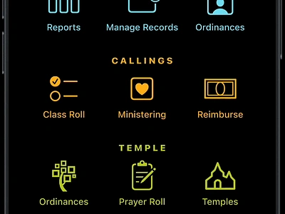 LDS Tools App - Home Tab - Reposition a Tools Category lds member tools app mobile app mobile app design product design