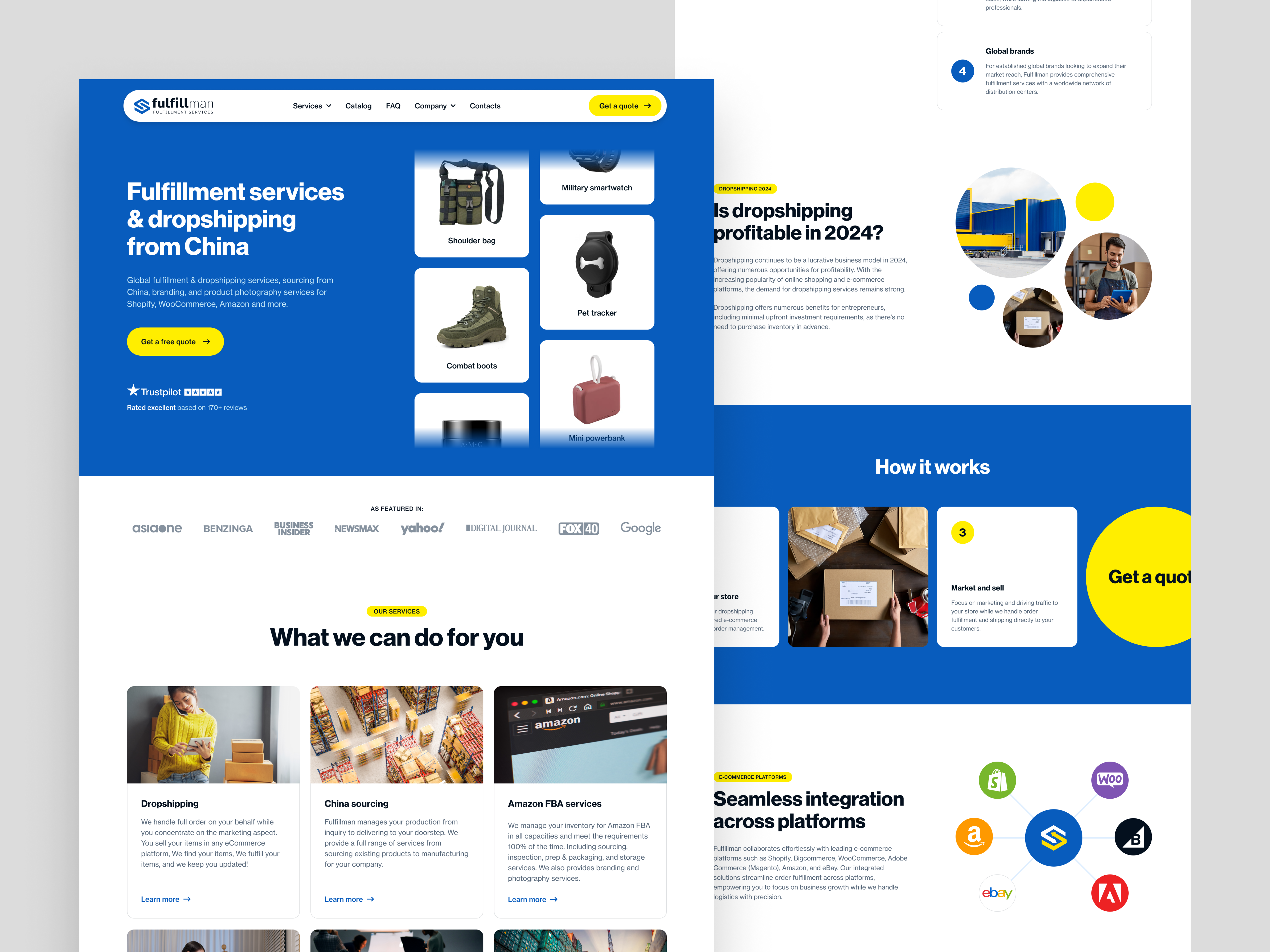Fulfillman Website design web web design webdesign webflow website