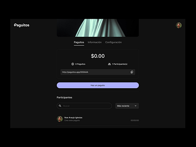 Paguitos UI app dark mode design event flat design interface lagom light mode minimal app money paguitos payment profile simple app user webapp website