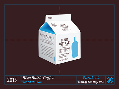 Icon of the Day #62 blue bottle coffee icon icons illustration new orleans nola vector