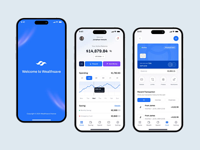 Fintech | WealthSave Mobile app app design graphic design illustration mobile app saas ui uiux web design