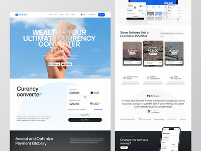 Fintech Management Landing Page banking cansaas design design inspiration finance finance management fintech fintech management interface landing landing page money online transaction payment saas ui ux wallet web app website