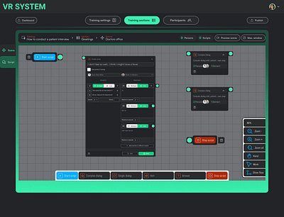 VR training application interface design design system ui design ux design vr app