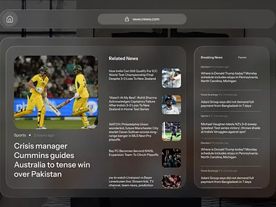 Apple Vision Pro News Website apple design apple vision pro figma design news website news website design ui design user experience user interface ux design website design