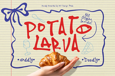 Potato Larva Typeface design font fonts letteing typeface