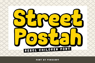 Street Postah – Rebel Kids Font brand identity branding cartoon children design display font font gaming illustration kid poster youtube