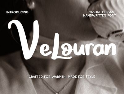 Velouran - Elegant Casual Handwritten | Free Font bold branding brush font design font font free free font graphic design handwriting handwritten illustration logo modern typeface typography wedding font