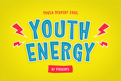 Youth Energy – Display Font branding children design display font font gaming movie poster youtube