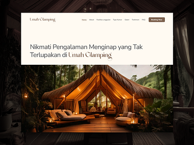 Glamping landing page exploration branding design illustration logo mobile design ui uiux web web design webdesign