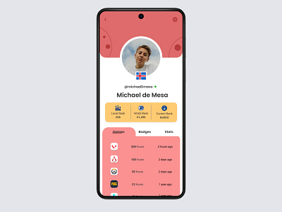 Daily Challenge 06 - User Profile challenge06 dailyui mobile userprofile