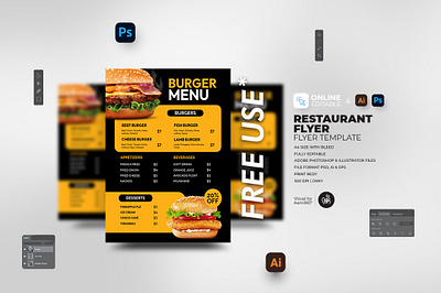 Restaurant Flyer Template aam360 design digital menu flyer template food design food flyer food menu food menu flyer food menu template food promo flyer graphic design menu design menu template restaurant ad restaurant branding restaurant flyer resturent menu flyer resturent menu template takeout menu visual food menu