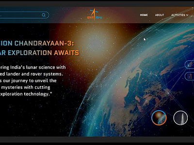 🚀 ISRO Website Revamp | Hero Section animation hero section isro landing page research space ui ux