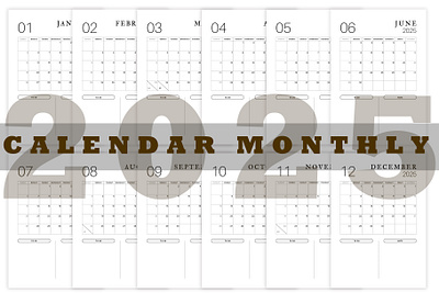 2025 monthly calender best planner design graphic design minimal planner pla planner