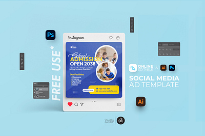 Kids School Admission Ads aam360 admissions open education template educational ad flyer template graphic design kids school admission kids school admission ad kids school admission ads kids school open ad school admission school admission ad template school admission instagram post school marketing student enrollment