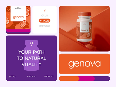 Genova : Natural Supplement - Visual Identity animation brand designer brand identity branding graphic design healt supplement healthy label logo logo design logotype mockup motion graphics packaging packaging design social media supplement visual branding visual identity vitamin