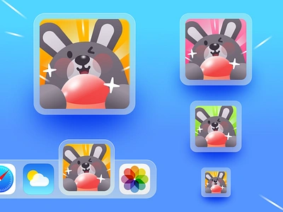 Lolli Bunny App Icon Preview app app design app icon application branding character design game design game kids illustration logo logo design