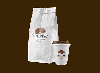 Logo Design Sunrise 'Coffee Shop' advertising brand identity branding coffee logo design graphic design illustration logo logo design logos packaging product design vector visual branding