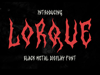 Lorque Black Metal Display Font branding font fonts graphic design logo