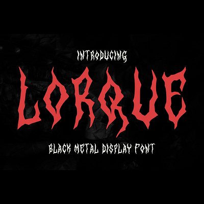 Lorque Black Metal Display Font branding font fonts graphic design logo