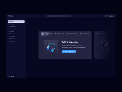 Dashboard - Store Setup Page dashboard design ecommerce landing page product design ui ui design uiux design web design woocommerce