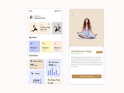 Fitness App Concept - UI/UX Design branding ui