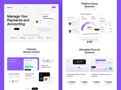 Fintech Website UI Design ai b2b bank landing page card crm crypto landing page finance financial fintech landing page minimalist saas saas landing page saas product saas website ux ui web web design web3 website