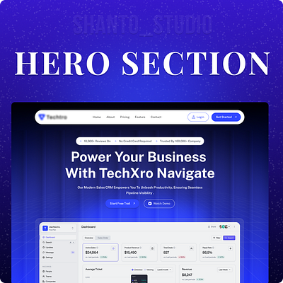 ✨Design - SAAS Website Hero Section creative minimal saas saas landing page saas website ui website websitedesign