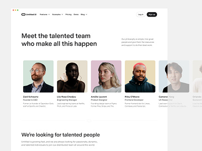 Meet the team — Untitled UI about page about us careers design system figma design system marketing site minimal minimal web design minimalism product design team team page ui kit ui library uikit web design website design