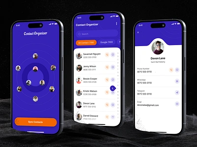 Contact Organizer Mobile App Design 3d animation calling contact contactorganizer design dial graphic design herosection logo mobileapp people phonebook typography ui uiuxdesign user usermanagement ux uxdesign