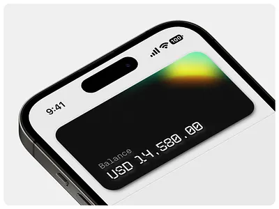 Banking Balance Card 🤑 app balance banking card clean component credit debit design finance gradient icon interface ios iphone minimal mobile money simple ui