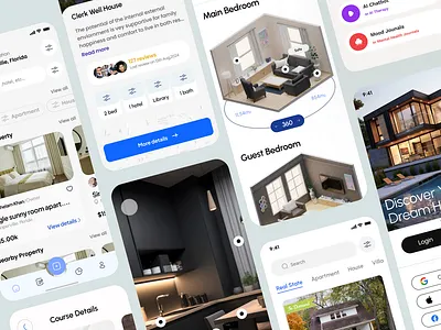 Real Estate App app appdesign design figmadesign real estate rental rental app ui