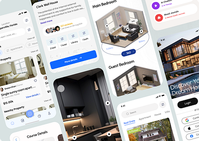 Real Estate App app appdesign design figmadesign real estate rental rental app ui