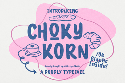 Choky Korn Typeface design font fonts letteing typeface